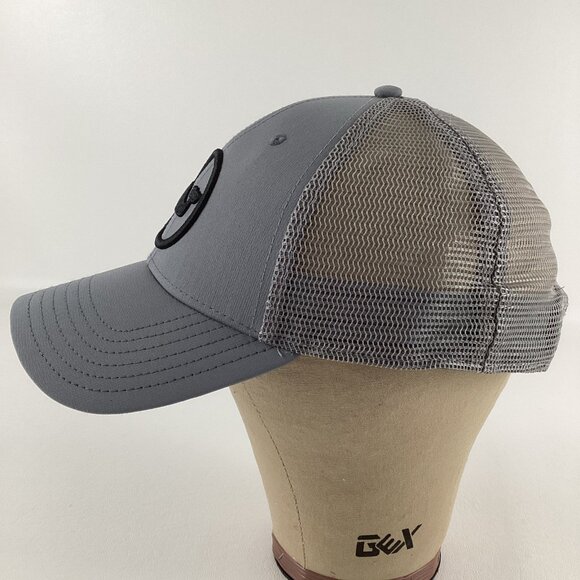 Vineyard Vines Snapback Trucker Hat Ball Cap Gray Blue Whale Dot Headwear - Picture 2 of 6